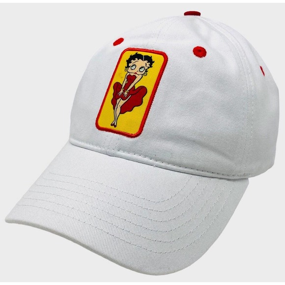 Betty Boop Other - Betty Boop Unisex Officially Licensed Stitch Patch Unstructured Hat Cap in White